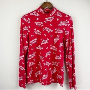 MERRY CHRISTMAS RED LONG SLEEVE TOP